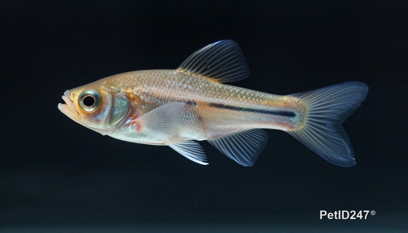 Angelfish in a planted aquarium, dark background